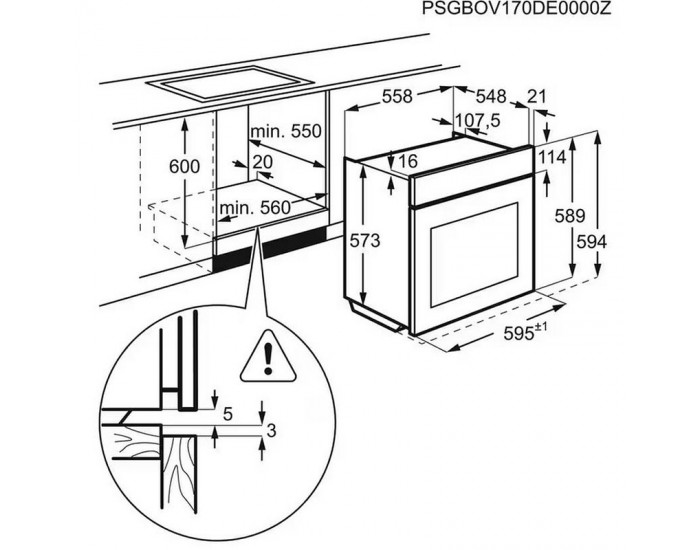 Фурна за вграждане Electrolux EOD6P77WZ , 72 , Push бутони , А+ , Пиролиза