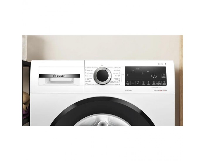 Пералня със сушилня Bosch WNG24401BY , 1400 об./мин., 9.00 kg, 6 kg, D , Бял