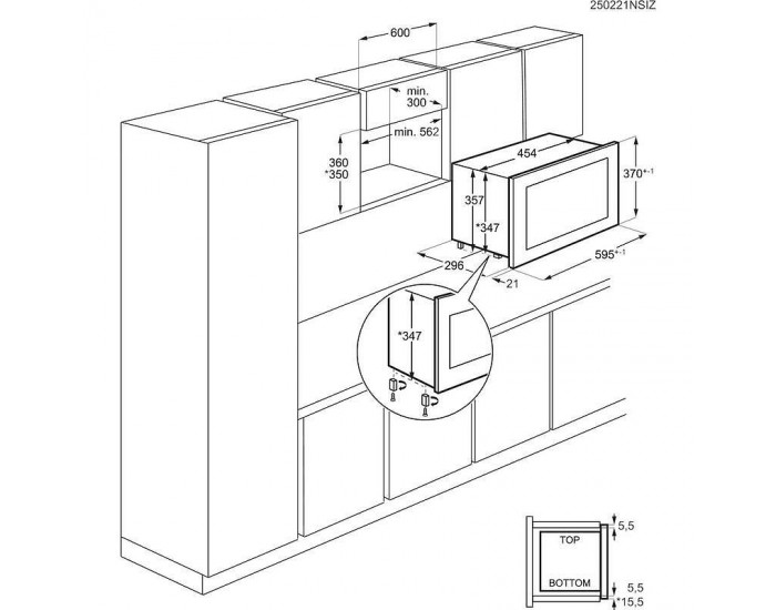 Вградена микровълнова фурна AEG NMB6S171SB , Сензорно , 17