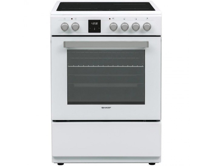 Готварска печка (ток) Sharp KF-76FVDT22WMK-EU , Керамични , Бял