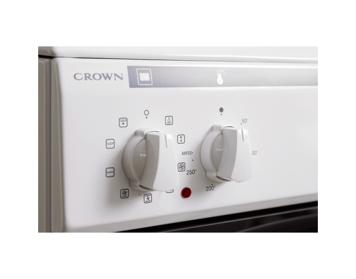 Готварска печка (ток) Crown 50C3MA , Керамични , Бял