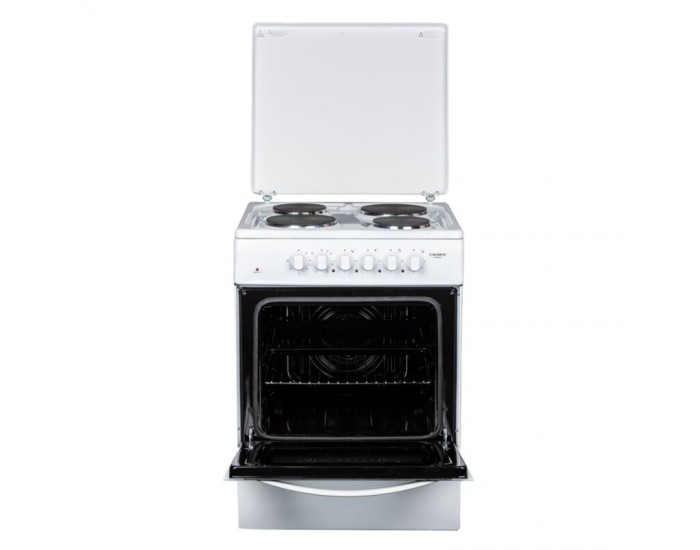 Готварска печка (ток) Crown CR-60E60V , 4 ток , Бял