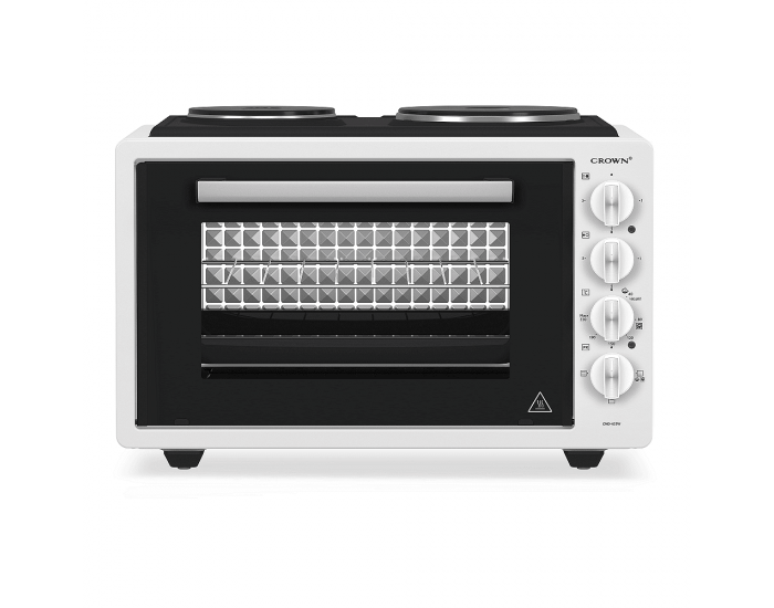 Готварска печка (мини) Crown CMO-433W , 2 ток , Бял