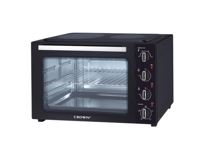 Готварска печка (мини) Crown CMO-482CER , 2 ток , Черен