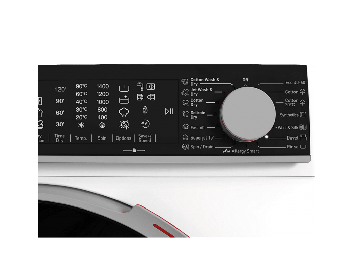 Пералня със сушилня Sharp ES-NDL914CWA/D , 1400 об./мин., 9.00 kg, 6 kg, A , Бял , D