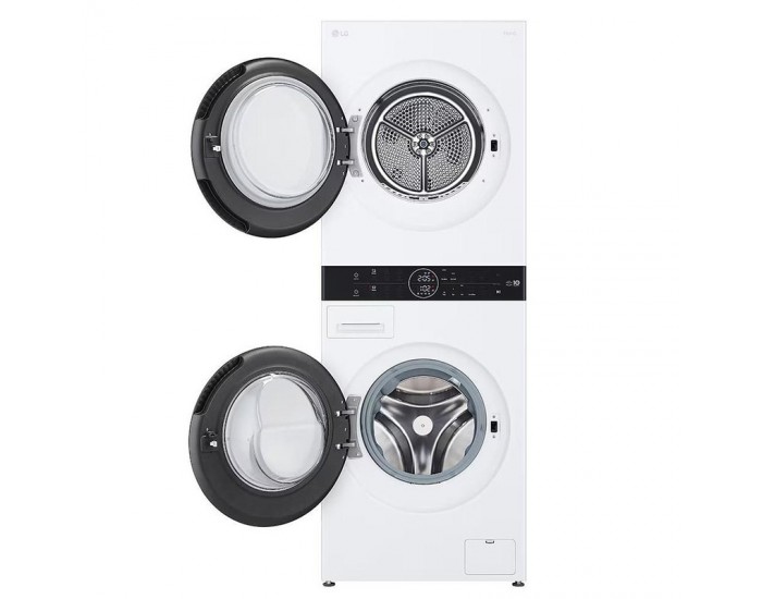 Пералня със сушилня LG WashTower WT1210WWF , 1400 об./мин., 12.00 kg, 10 kg, A , Бял , C