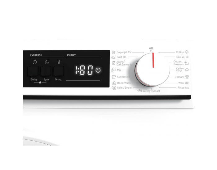 Пералня Sharp ES-NFA7121WD , 1200 об./мин., 7.00 kg, D , Бял