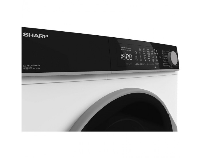 Пералня Sharp ES-NFL914AWNA , 1400 об./мин., 9.00 kg, A , Бял