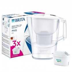Филтрираща кана Brita ALUNA COOL MEMO 2.4L - БЯЛ + 3 ФИЛТЪРА MAXTRA PLUS , 2.4L - Електроуреди
