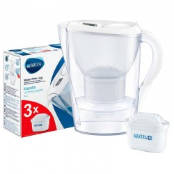 Филтрираща кана Brita MARELLA COOL MEMO 2.4L- БЯЛ + 3 ФИЛТЪРА M PLUS , 2.4L - Електроуреди
