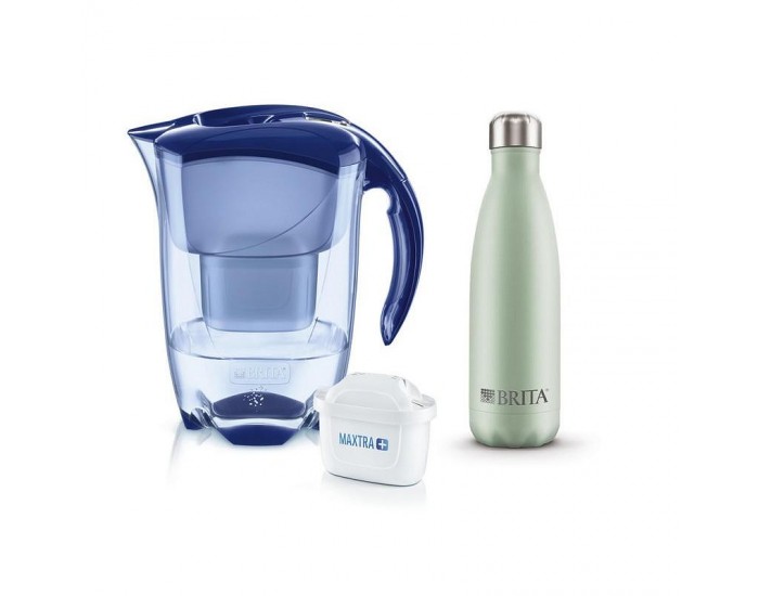Филтрираща кана Brita ELEMARIS COOL+MAXTRA PLUS +ТЕРМО БУТИЛКА-СИНЯ*** , 2,4L