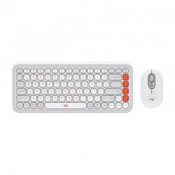 Клавиатура Logitech POP ICON + МИШКА - OFF WHITE 920-013141 - Клавиатури, Мишки и Падове
