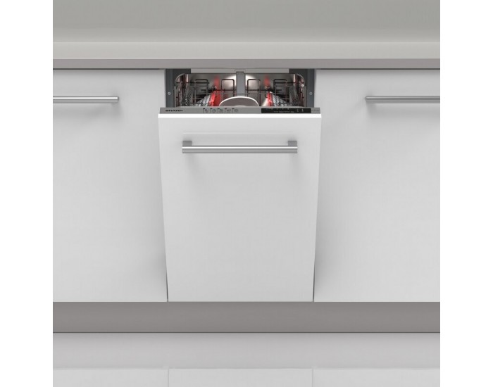 Съдомиялна машина за вграждане Sharp QW-NS14I49EX , 10 комплекта, E , 45 Ш, мм