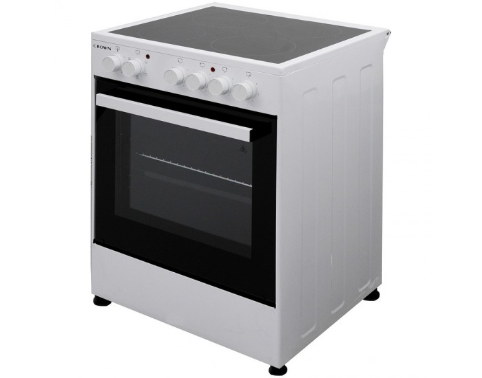 Готварска печка (ток) Crown CEC-6060V W , Керамични , Бял