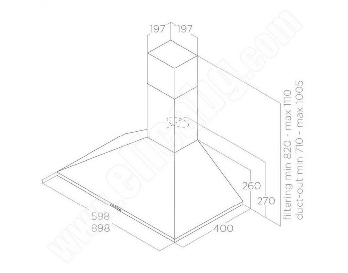 Вграден абсорбатор Elica TAMAYA RAIL AN 90