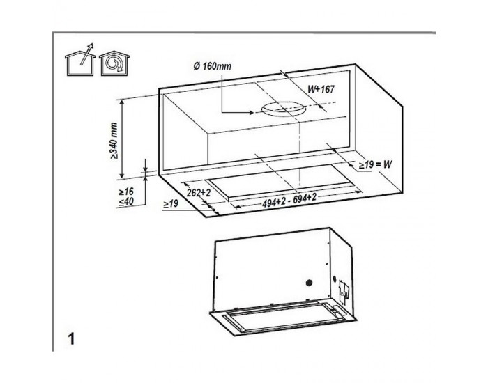 Вграден абсорбатор Whirlpool WCT3 63F LTK