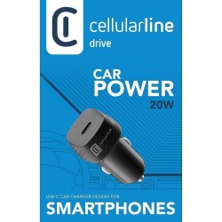Зарядно устройство Cellularline 12V USB-C 20W CBRUSBCPD20WK - Разклонители, Зарядни и Кабели