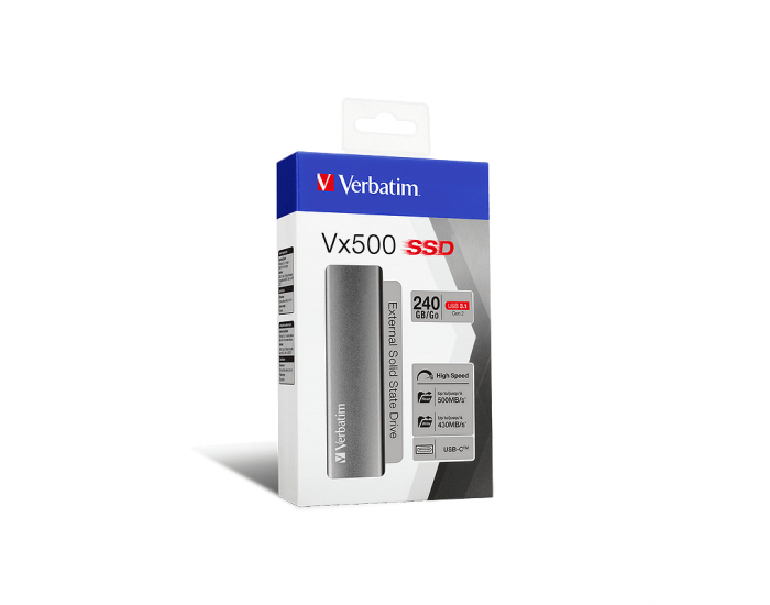 Външен хард диск Verbatim Vx500 SSD 240GB