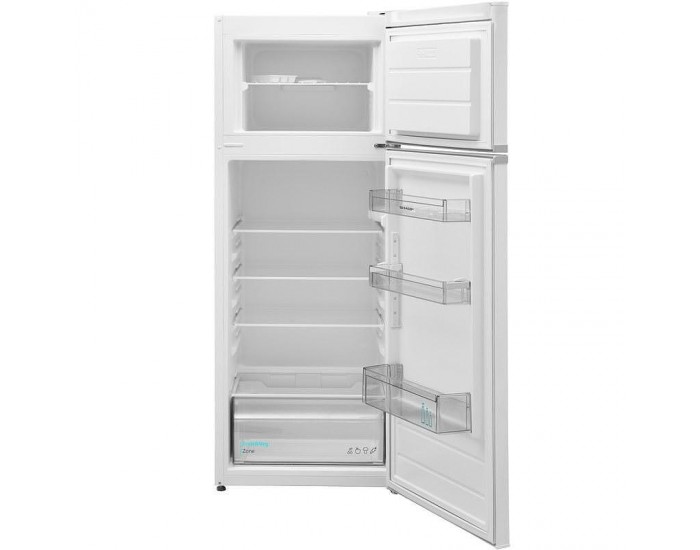 Хладилник с горна камера Sharp SJ-FTB01ITXWE , 213 l, E , Статична , Бял