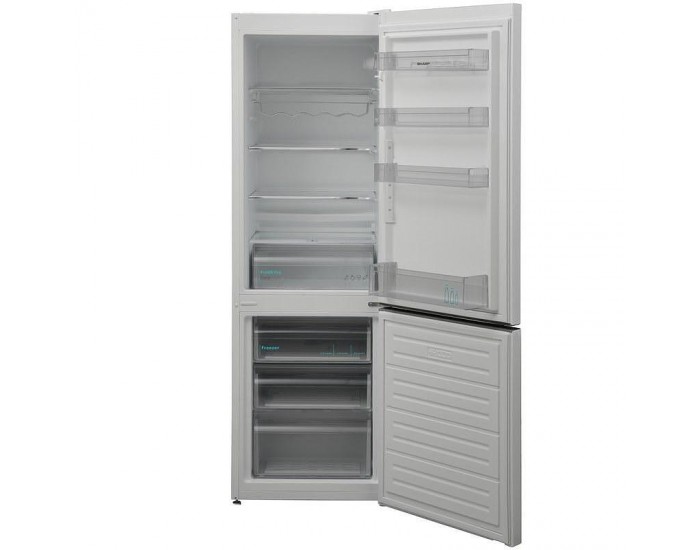 Хладилник с фризер Sharp SJ-FBB04DTXWE , 268 l, E , Бял , Статична