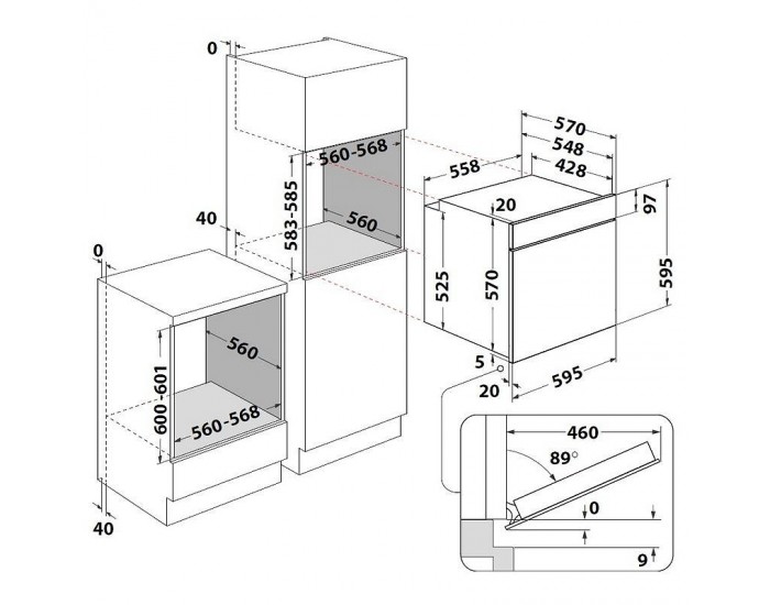 Фурна за вграждане Whirlpool OMSK58HU1SX , 71 , Hydrolitic , Push бутони , А+