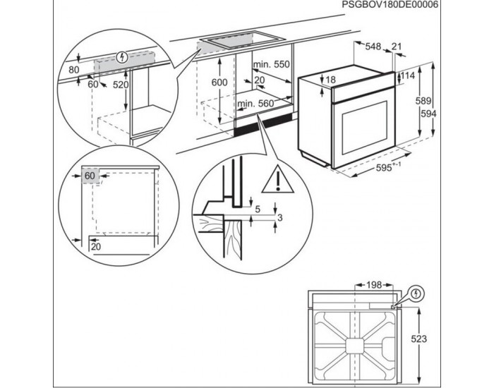 Фурна за вграждане Electrolux EOD3H70X STEAM , 72 , Push бутони , А , Водно почистване