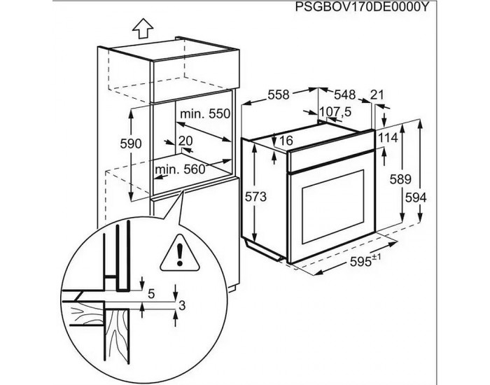 Фурна за вграждане Electrolux EOD6P77WX , 72 , Push бутони , А+ , Пиролиза