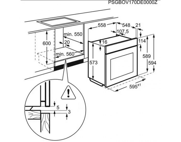 Фурна за вграждане Electrolux EOD6P77WX , 72 , Push бутони , А+ , Пиролиза