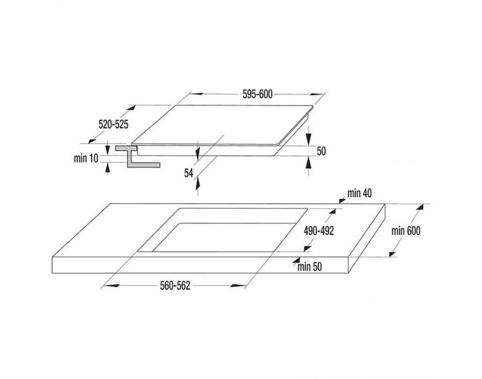 Вграден керамичен плот Gorenje GI6442BSC , Индукционен