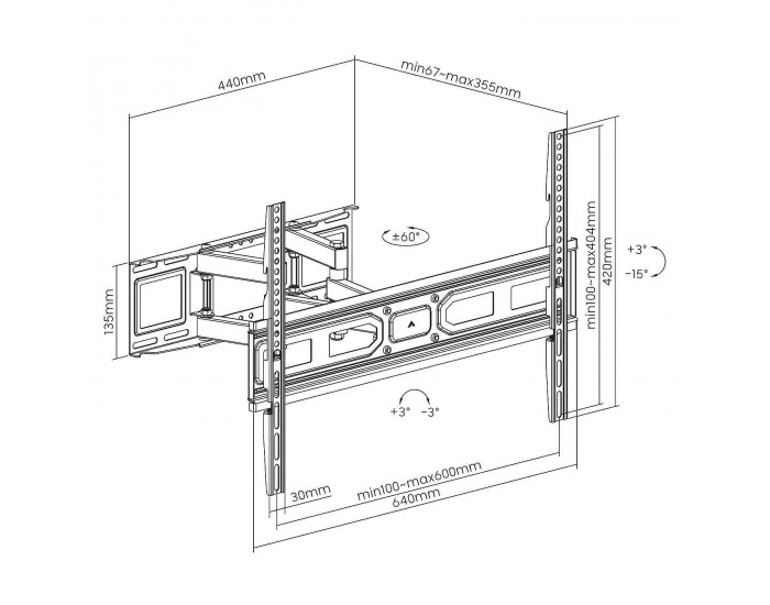 Стойка за телевизор Manhattan 462440