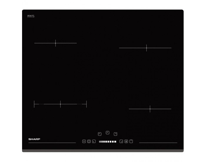 Вграден керамичен плот Sharp KH-6V08BS00 , Електрически