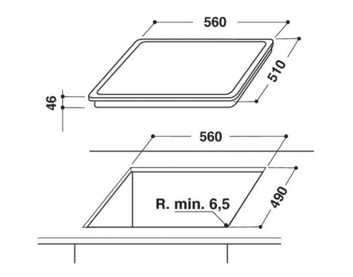 Вграден керамичен плот Hotpoint-Ariston HR 632 B , Електрически
