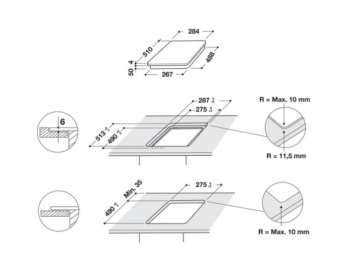 Вграден керамичен плот Hotpoint-Ariston HQ0930SNE , Индукционен