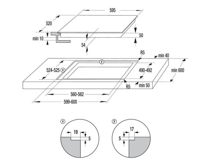 Вграден керамичен плот Gorenje GI6433SRWF , Индукционен
