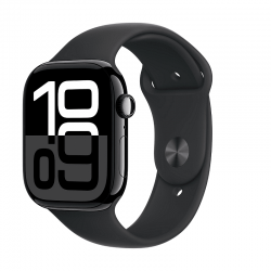 Смарт часовник Apple Watch 10 42mm Jet Black/Black Band M/L mwwf3 , 1.96 , 42.00 , 64 , Apple S10 SiP 64-bit Dual Core - Офис