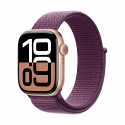 Смарт часовник Apple Watch 10 46mm Rose Gold/Plum Sport Loop mwwv3 , 1.96 , 46.00 , 64 , Apple S10 SiP 64-bit Dual Core - Офис