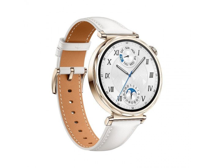 Смарт часовник Huawei WATCH GT 5 WHITE LEATHER 41mm Jana-B19L 55020DJT , 1.32 , 33.50