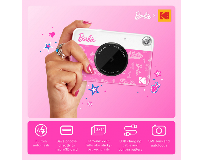 Фотоапарат за моментни снимки Kodak Printomatic Barbie Camera 2