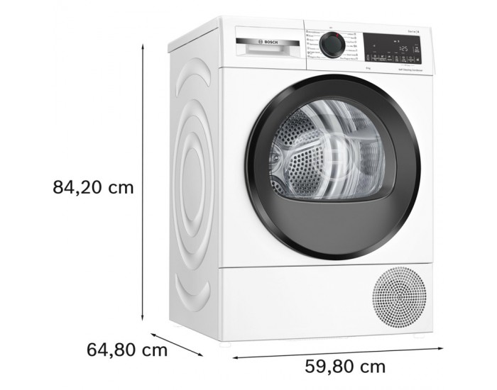 Сушилня Bosch WQG24501BY , 9 kg, D , Бял