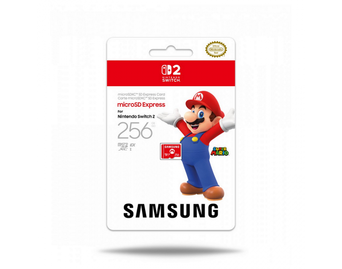 Карта памет Nintendo Switch 2 Samsung microSD Mario 256GB