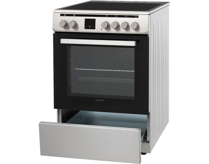 Готварска печка (ток) Daewoo F66EVDTE19INM-GR , Керамични , INOX