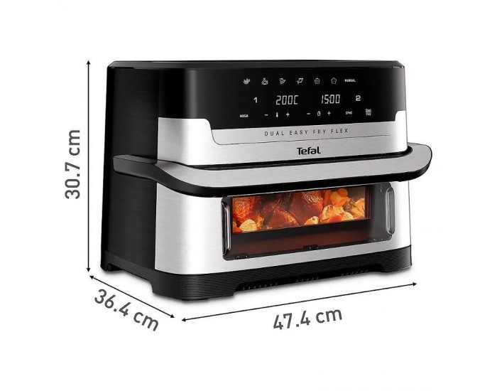 Уред за здравословно готвене Tefal EY922DE0 Dual Easy Fry Flex