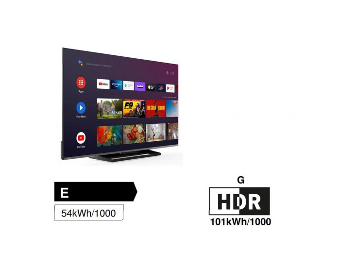 Телевизор Toshiba 50UA3E63DG ANDROID SMART , 126 см, 3840x2160 UHD-4K , 50 inch, Android , LED , Smart TV