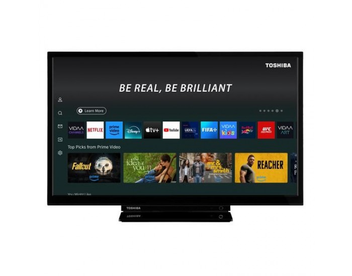 Телевизор Toshiba 24WV3F63DG SMART TV VIDAA OS , 1366x768 HD Ready , 24 inch, 60 см, LED , Smart TV , VIDAA