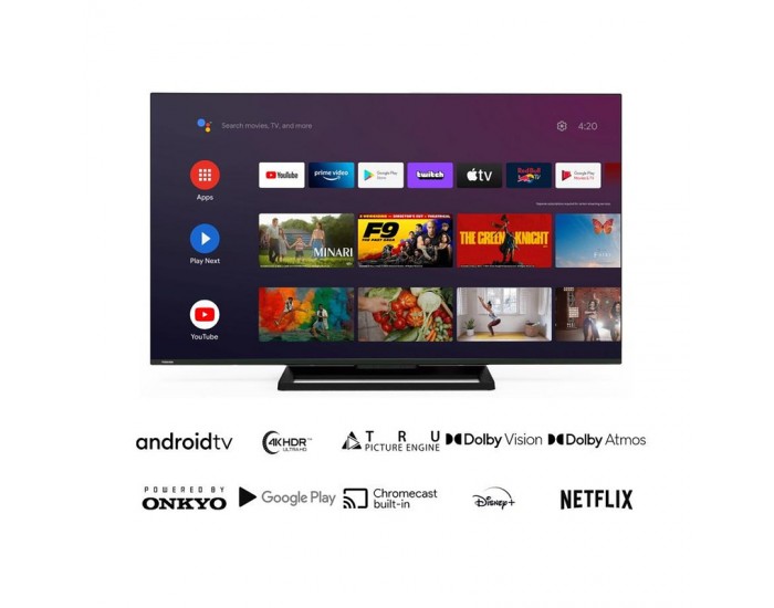 Телевизор Toshiba 43UA3E63DG ANDROID SMART , 108 см, 3840x2160 UHD-4K , 43 inch, Android , LED , Smart TV