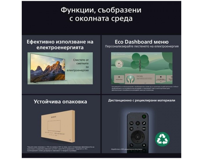 Телевизор Sony K55XR55B , 139 см, 3840x2160 UHD-4K , 55 inch, Android , Mini LED , Smart TV