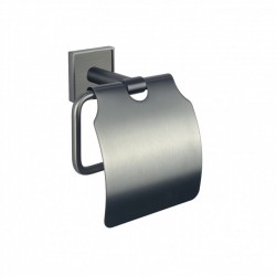 MODENA GUN GREY ПОСТАВКА ЗА ТОАЛЕТНА ХАРТИЯ С КАПАК 3851GG - Продукти за баня и WC