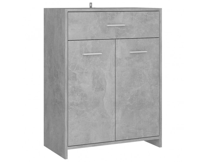 Sonata H Шкаф за баня, бетонно сив, 60x33x80 см, инженерно дърво
