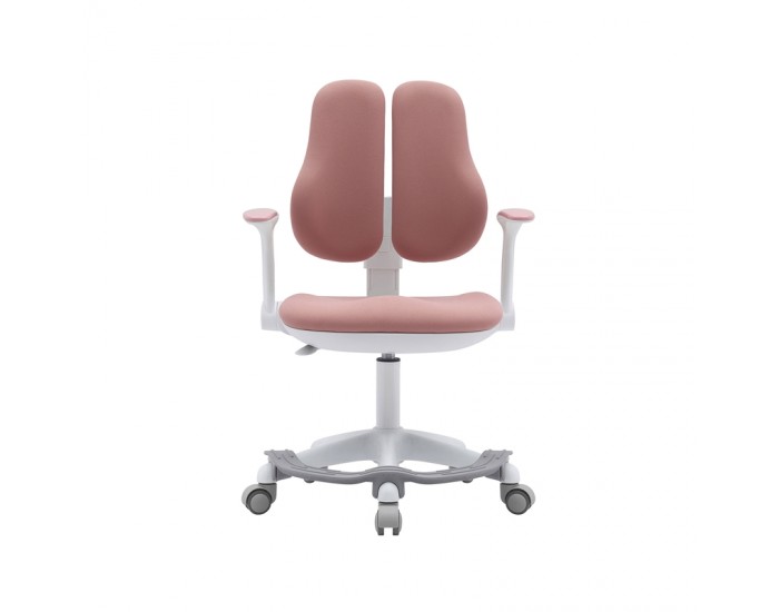 Детски стол RFG Ergo Cute White, текстил, до 100 kg, розов