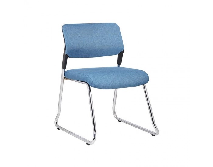 Посетителски стол RFG Evo 4S M, текстил, метална основа, до 120 kg, син